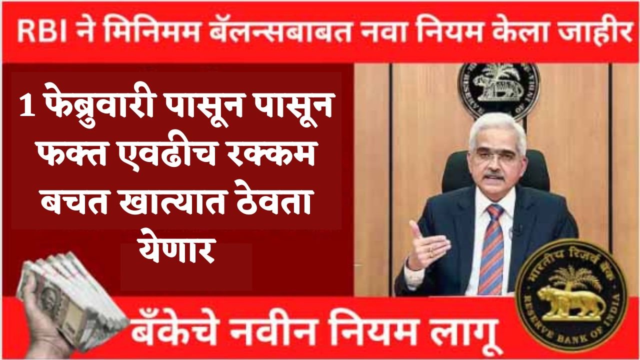 RBI BANK Minimum balance rule 2024